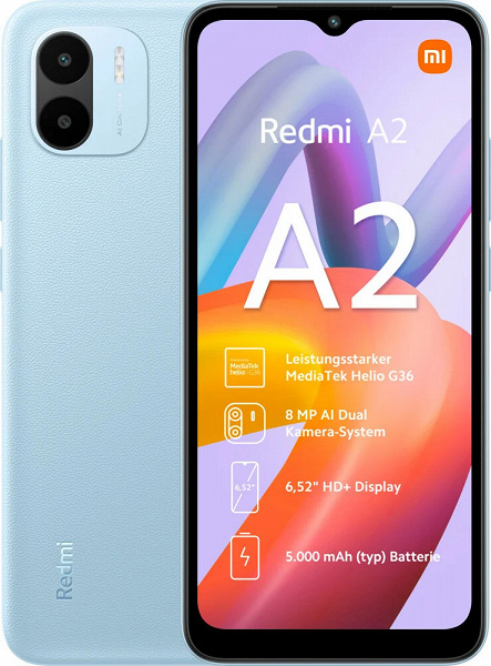 Чего ждать от новейшего телефона Redmi за 100 евро? Качественные изображения и характеристики Redmi A2